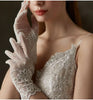 Elegant Floral Lace Wedding Gloves for Brides ATHLEXES