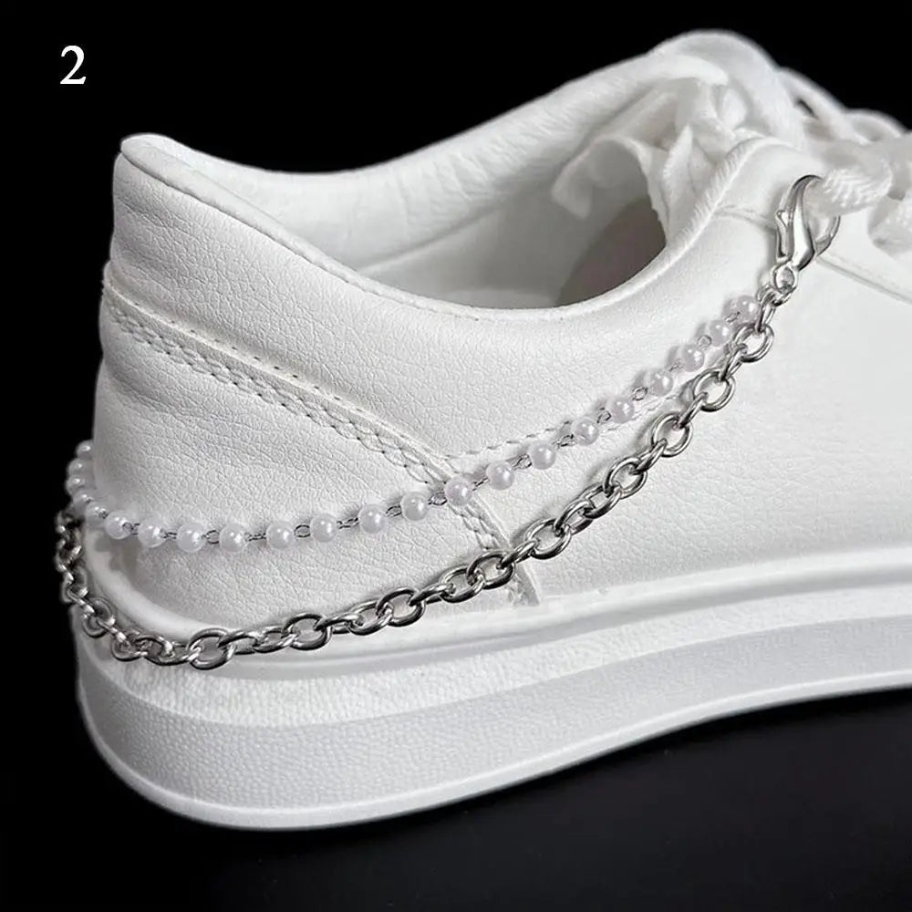 Pearl Charm Metal Shoe Buckle Chain Decorations ATHLEXES