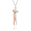 Seulement 14K Gold Embrace Pendant Couple Necklace ATHLEXES