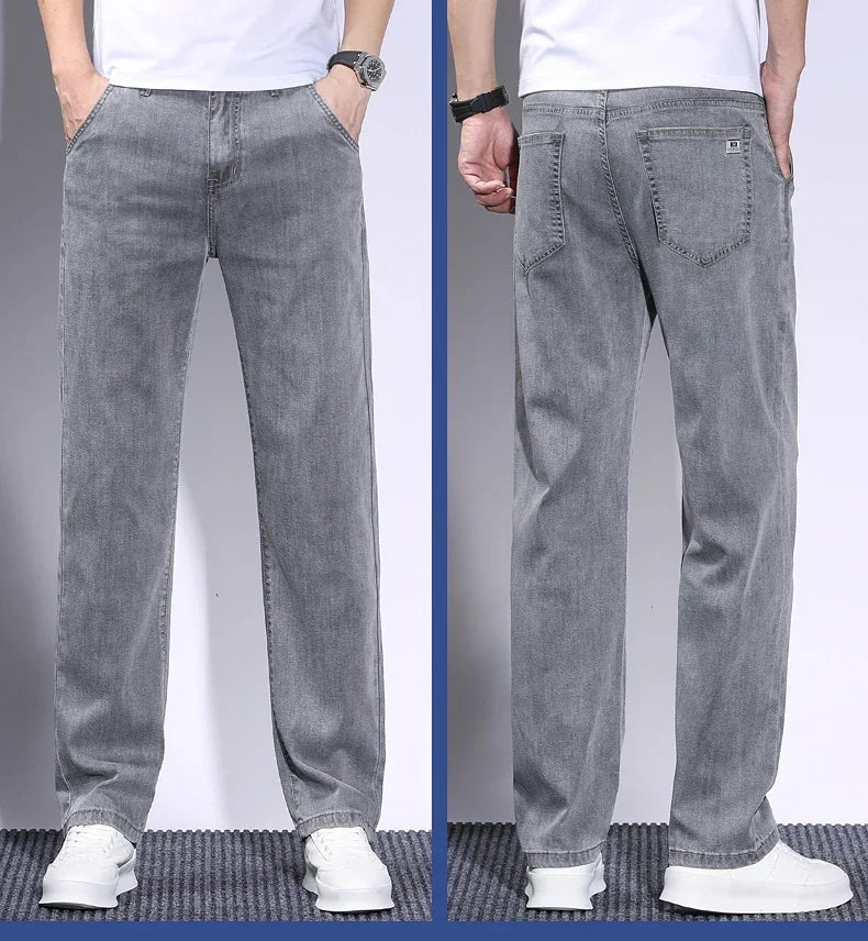 BreezeFit Menâ??s Lightweight Denim Straight Pants ATHLEXES