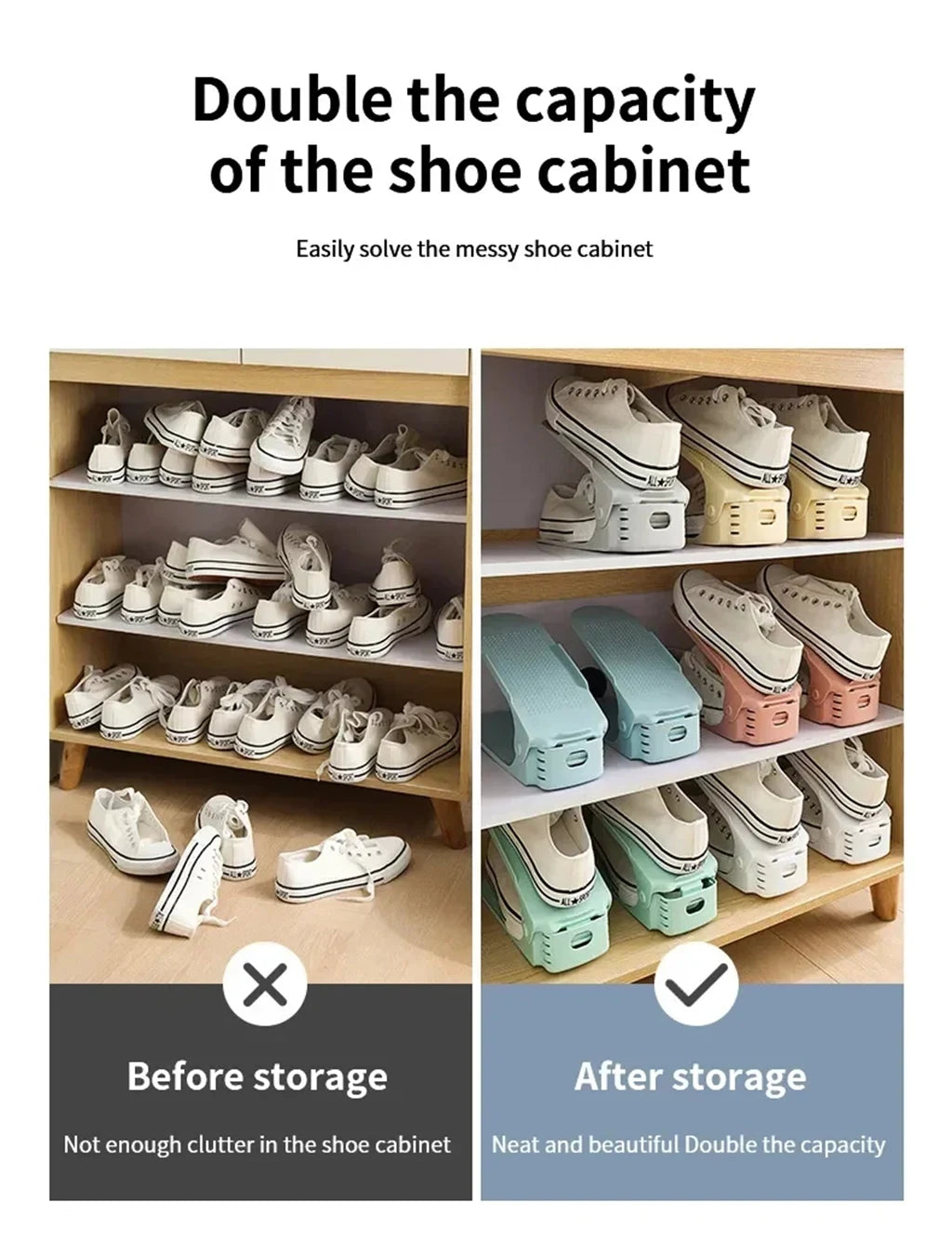 Double-Layer Adjustable Shoe Rack Organizer ATHLEXES