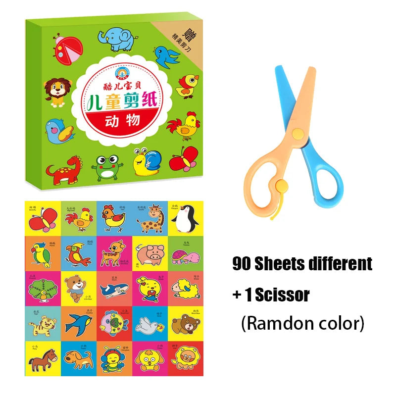 Colorful Cartoon Paper-Cut Craft Book for Kids ATHLEXES