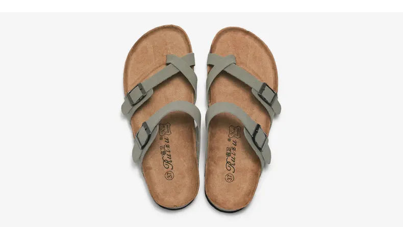 Cork Breeze Summer Sandals for Men - Stylish Beach Footwear ATHLEXES