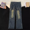 Trendy Y2K Personalized Straight Leg Casual Jeans ATHLEXES