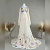 Beige Maternity Photo Dress Set with Applique ATHLEXES