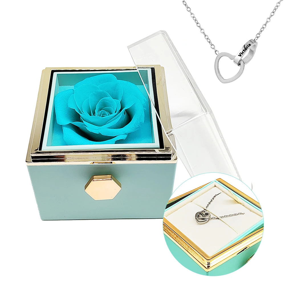 Eternal Rose Heart Necklace Gift Box Set ATHLEXES