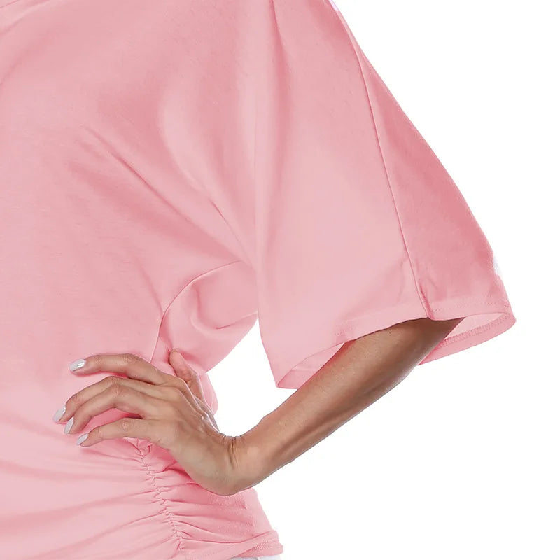 Chic Summer V-Neck Batwing Tee for Women S-5XL ATHLEXES