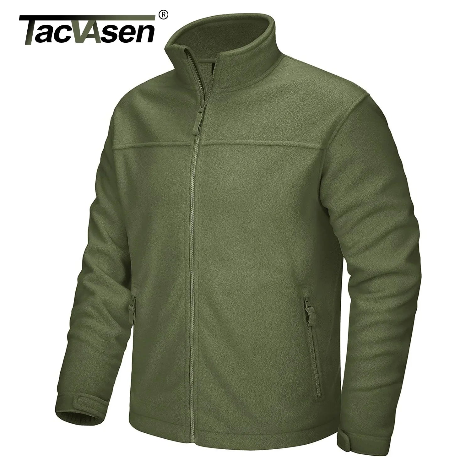 TACVASEN Men's Windproof Fleece Jacket with Pockets ATHLEXES