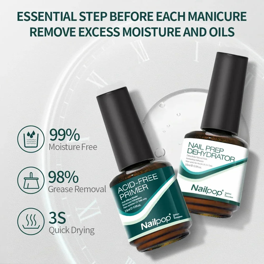 Nailpop Acid-Free Nail Prep & Dehydrator Set ATHLEXES