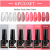 NailArt Pro 6pc UV Gel Polish Kit for Manicure ATHLEXES