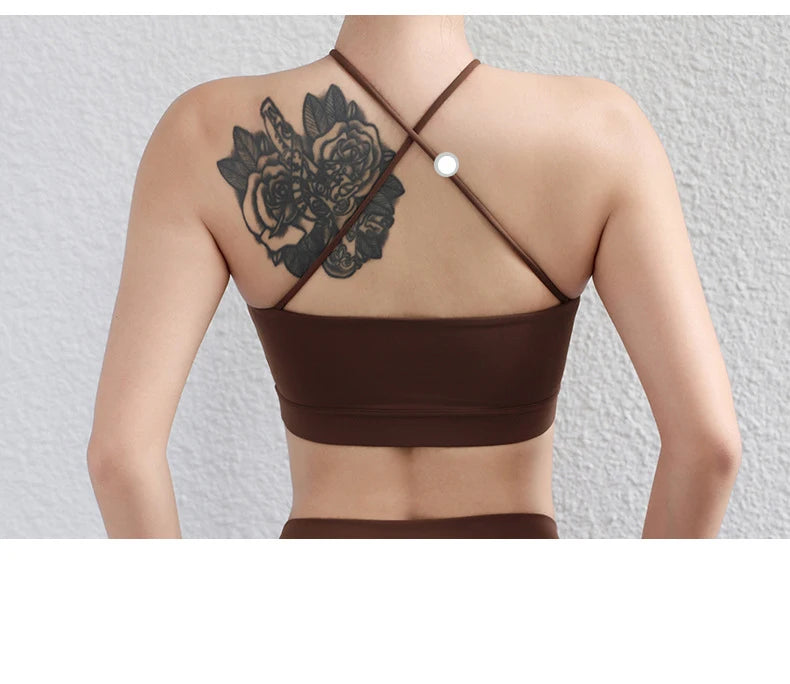 SculptFit Cross Back Yoga Sports Bra ATHLEXES