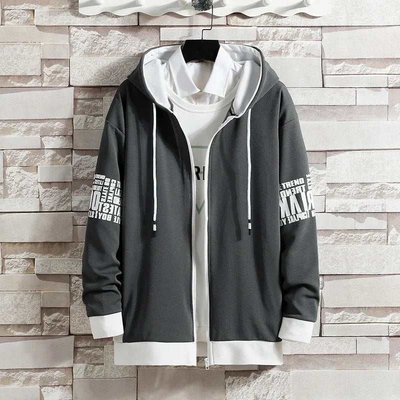 Chic Comfort Men's Hooded Cardigan Set ATHLEXES