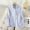 Autumn Chic Striped Cotton Oxford Shirt ATHLEXES
