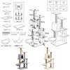 Multilevel Wooden Cat Climbing Tower ATHLEXES