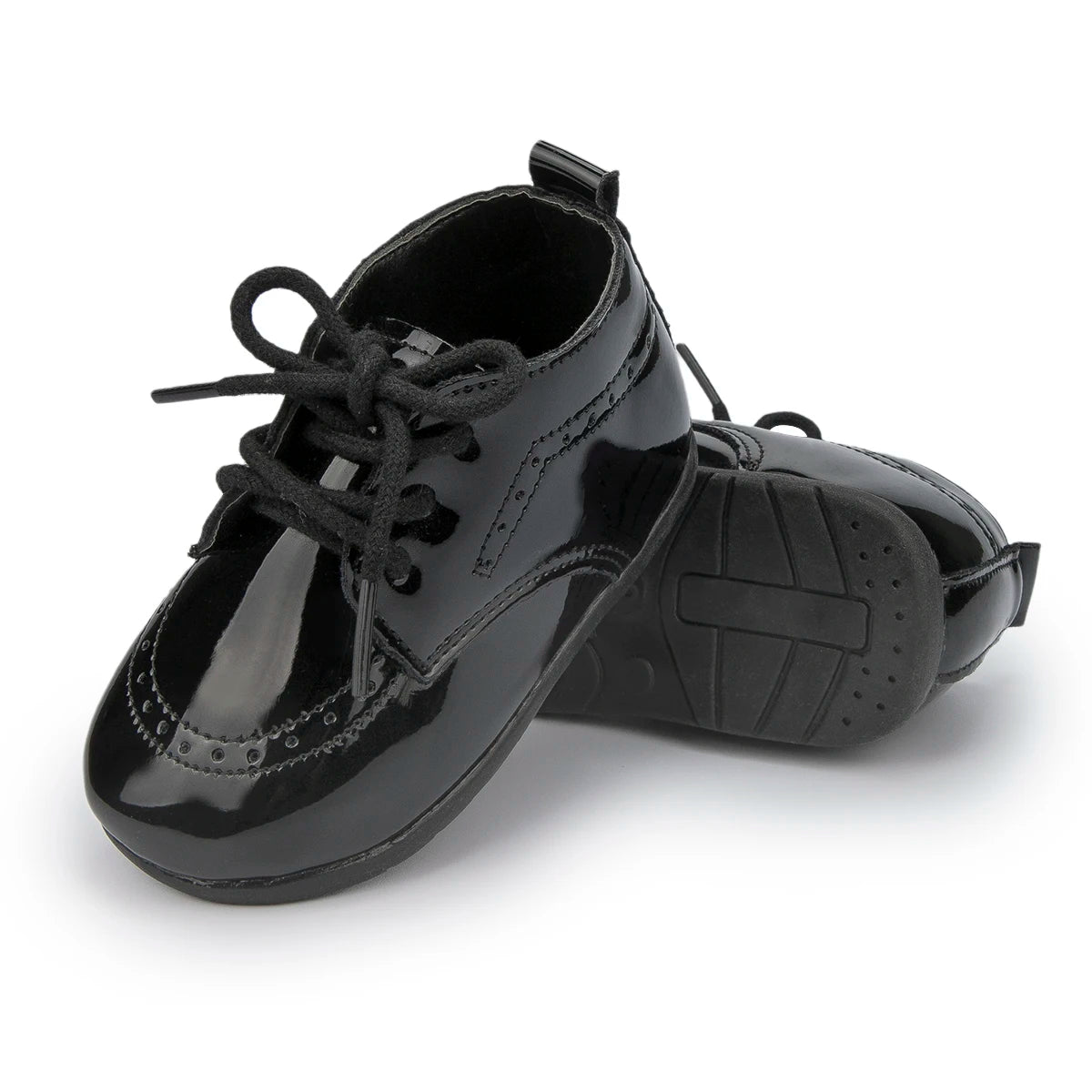 Meckior Retro Leather Baby Shoes with Anti-Slip Rubber Sole ATHLEXES