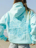 PINK PALM PUFF Casual Embroidered Fleece Hoodie ATHLEXES