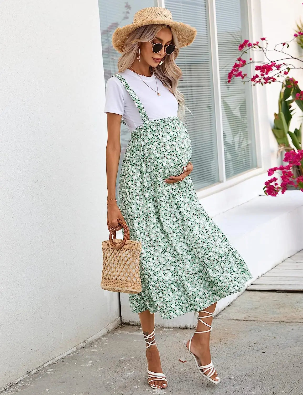 Floral Maternity Skirt Dress for Expecting Mothers ATHLEXES