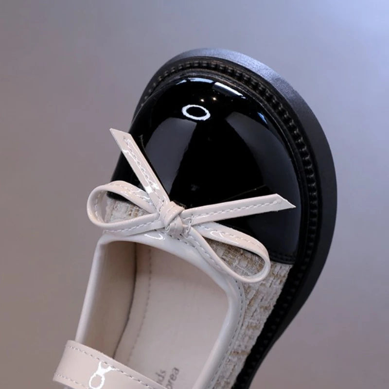 Chic Bowknot Leather Mary Jane Shoes for Girls ATHLEXES