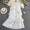 Elegant Hollow Out Lace Long Sleeve Dress ATHLEXES