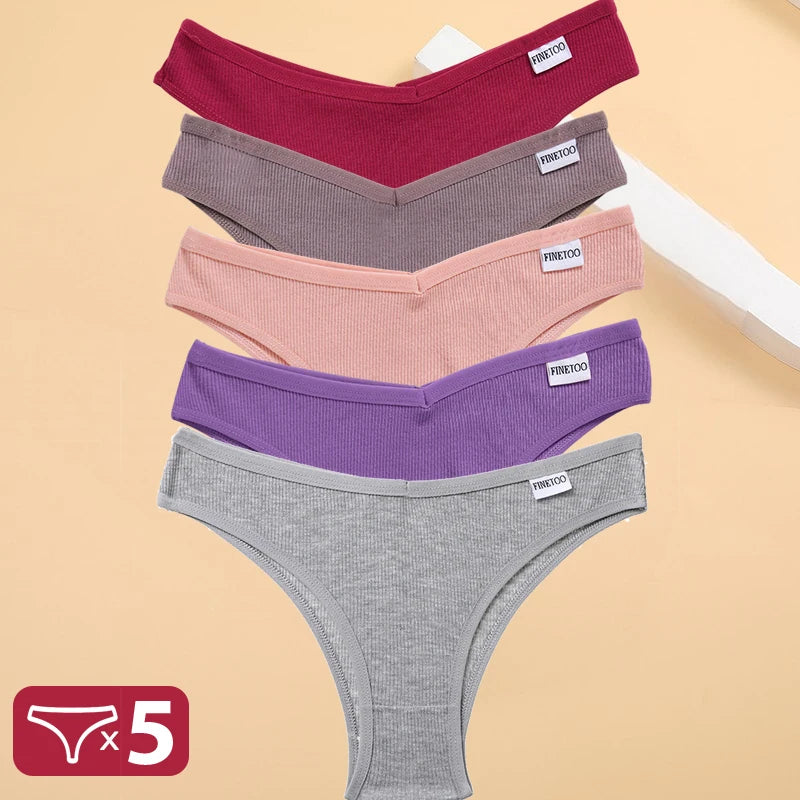 5PCS/Set Cotton Lingerie Panties Sexy Underwear Women Briefs ATHLEXES