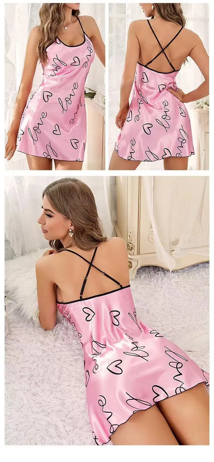 HeartPrint Casual Nightgown for Women ATHLEXES
