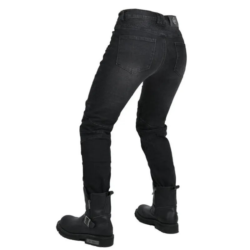 Stylish Women's Retro Motorcycle Jeans ATHLEXES
