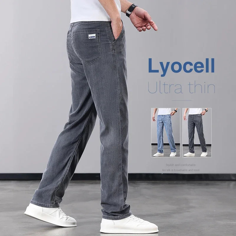 BreezyCool Men's Summer Denim Pants ATHLEXES