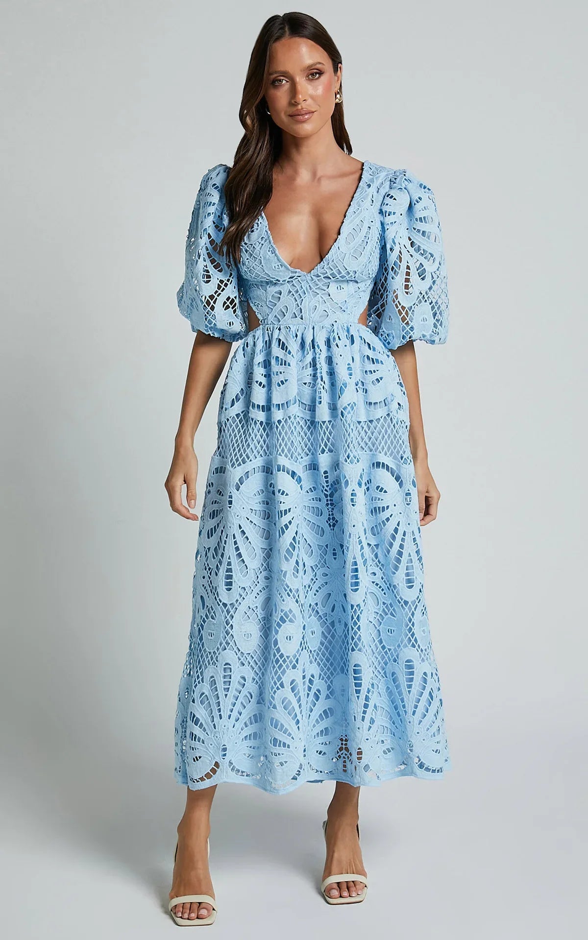 Elegant Lace Embroidered Summer Dress ATHLEXES