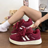 Chic Retro Matte Black Casual Sneakers for Women ATHLEXES