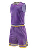 Custom Stripe Basketball Jersey Set for All Ages ATHLEXES