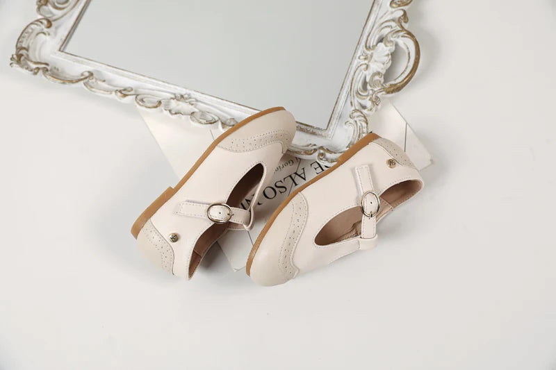 Princess Belle Kids' Mary Jane Leather Flats ATHLEXES