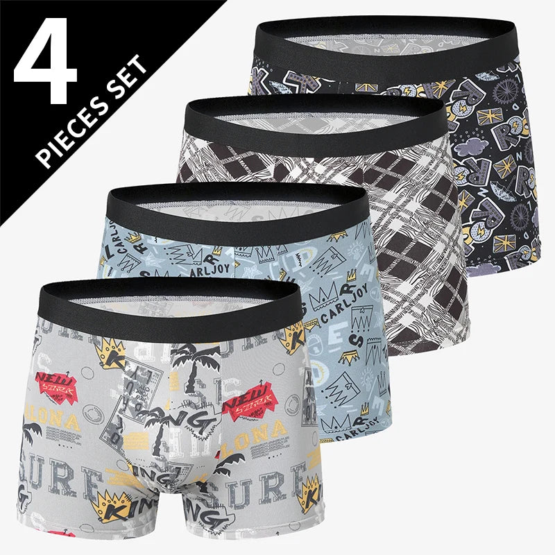 ComfortFlex Printed Underwear 4 Pack for Men ATHLEXES