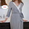 LuxeMaternity Lace Nightgown with Adjustable Belt ATHLEXES