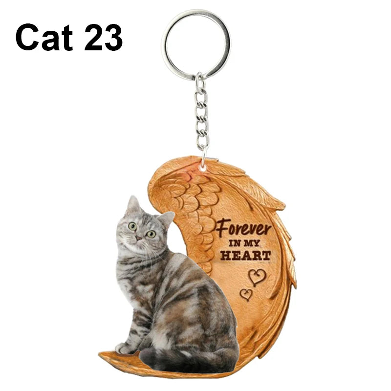 Heartfelt Dog Angel Pendant Keychain ATHLEXES