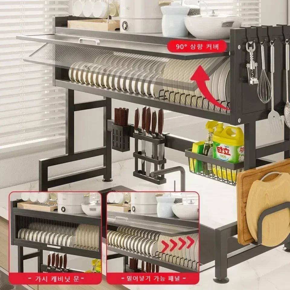 Stainless Steel Adjustable Dish Drying Rack ATHLEXES