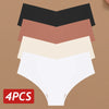 4PC Women Seamless Briefs Sexy V-Waist Underwear Set ATHLEXES