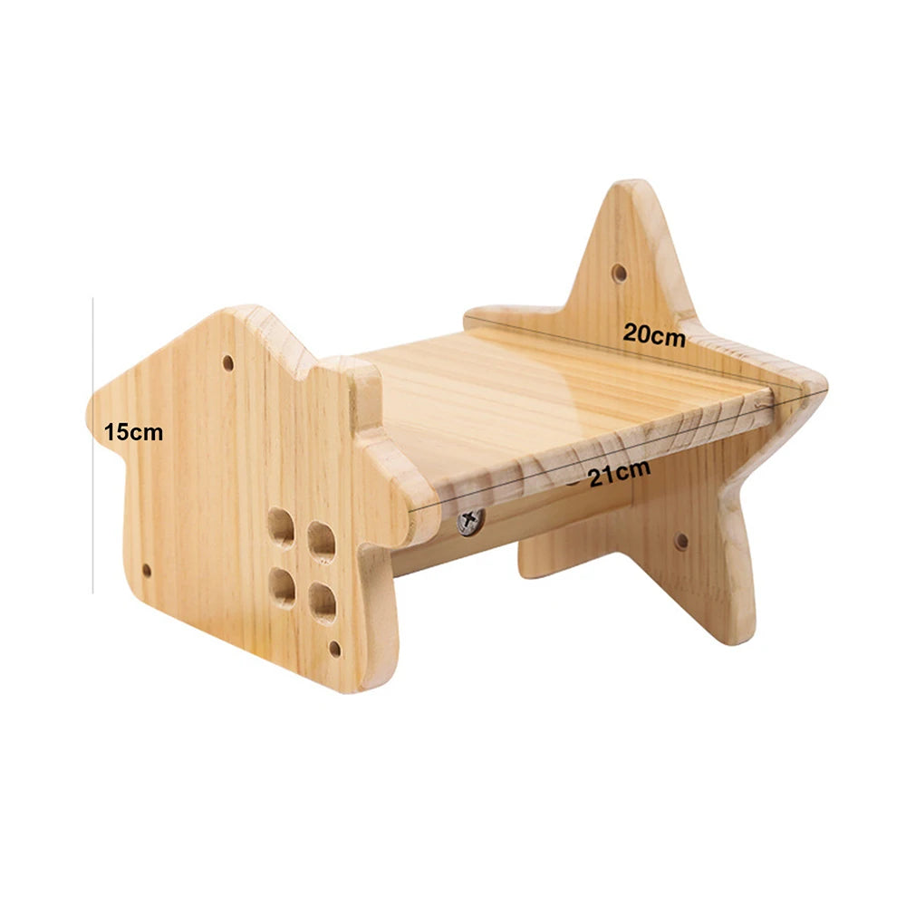 Wall-Mounted Wooden Cat Shelves ATHLEXES