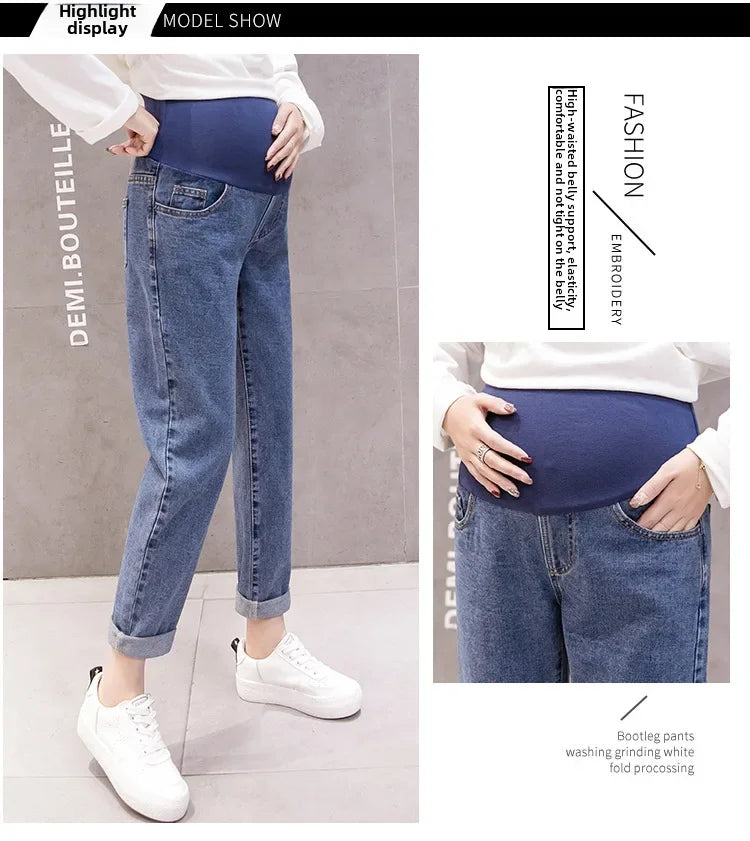 Elegant High-Waisted Maternity Jeans 2024 Collection ATHLEXES