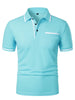 Luxe Lapel Solid Color Men's Short Sleeve Polo ATHLEXES