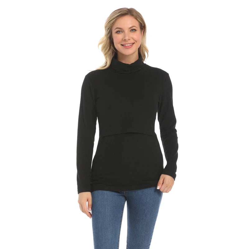 NurtureComfort Turtleneck Nursing Top ATHLEXES
