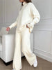 Autumn Winter Luxe Knitted Tracksuit Set for Women ATHLEXES