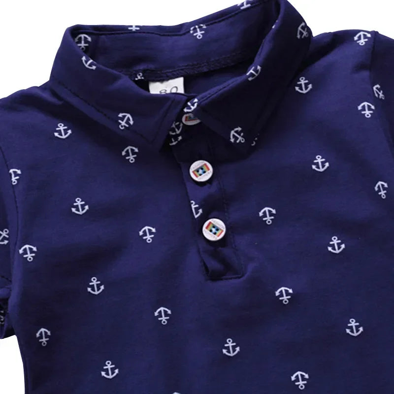 Boys' Trendy Cotton Lapel Print Summer Shirt 2025 ATHLEXES