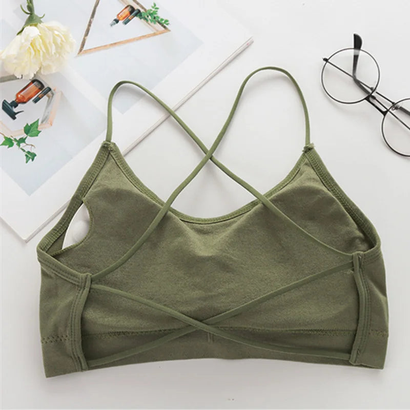 Elegant Cross Strap Yoga Bra for Active Women ATHLEXES