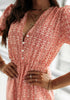 Elegant Floral V Neck Maxi Dress for Women ATHLEXES