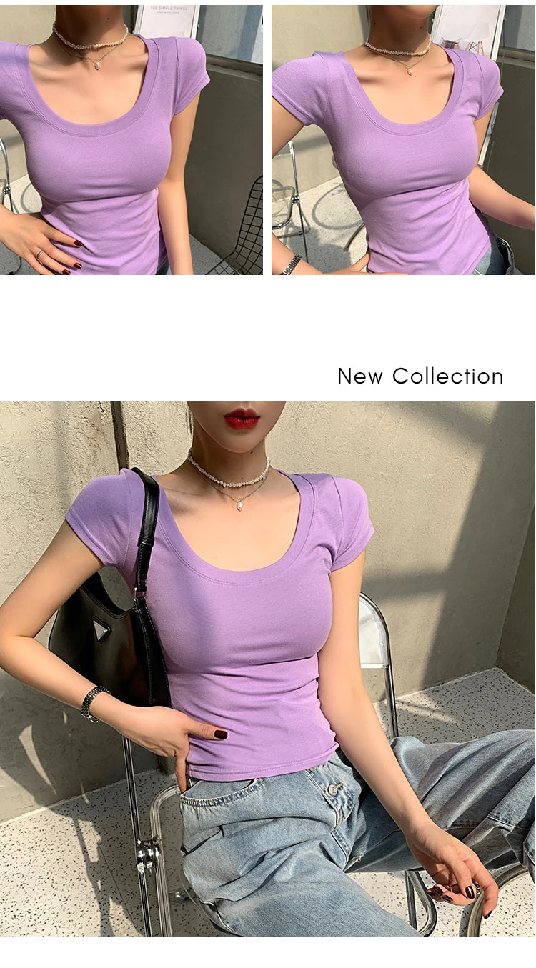 AOSSVIAO 100% Cotton Womenâ??s Slim Fit Tees ATHLEXES