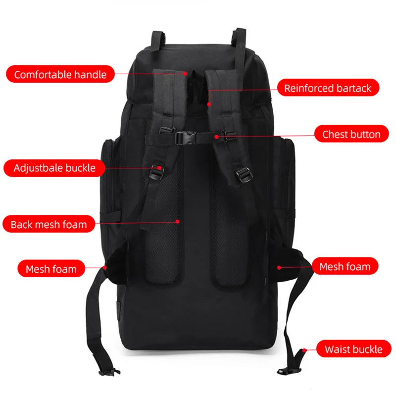 130L Adventure Ready Trekking Backpack for Men ATHLEXES