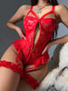 Elegant Lace Garter Lingerie Set with Choker ATHLEXES