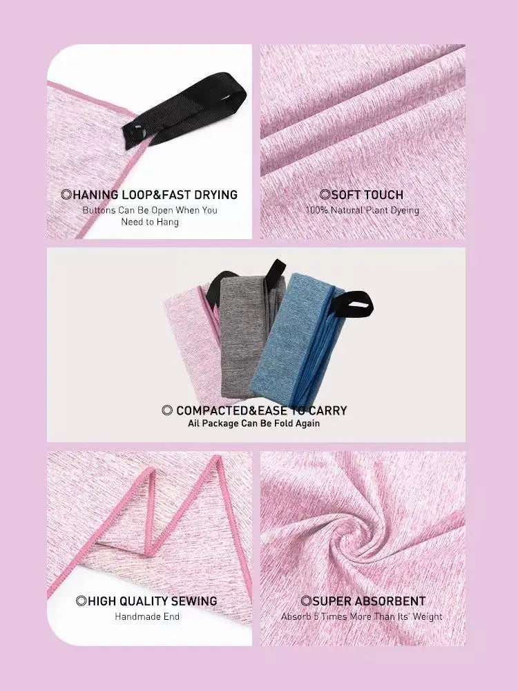 Silver Ion Microfiber Quick-Dry Gym Towel ATHLEXES