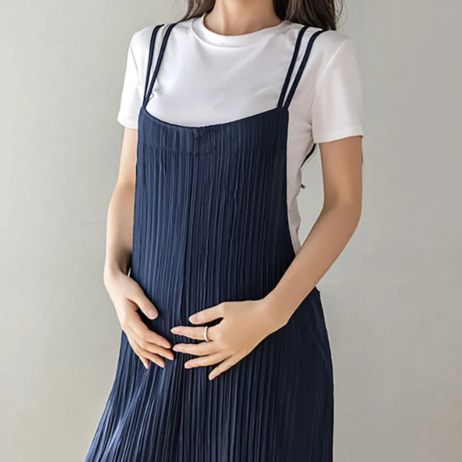 Chic Summer Maternity Chiffon Wide Leg Pants ATHLEXES