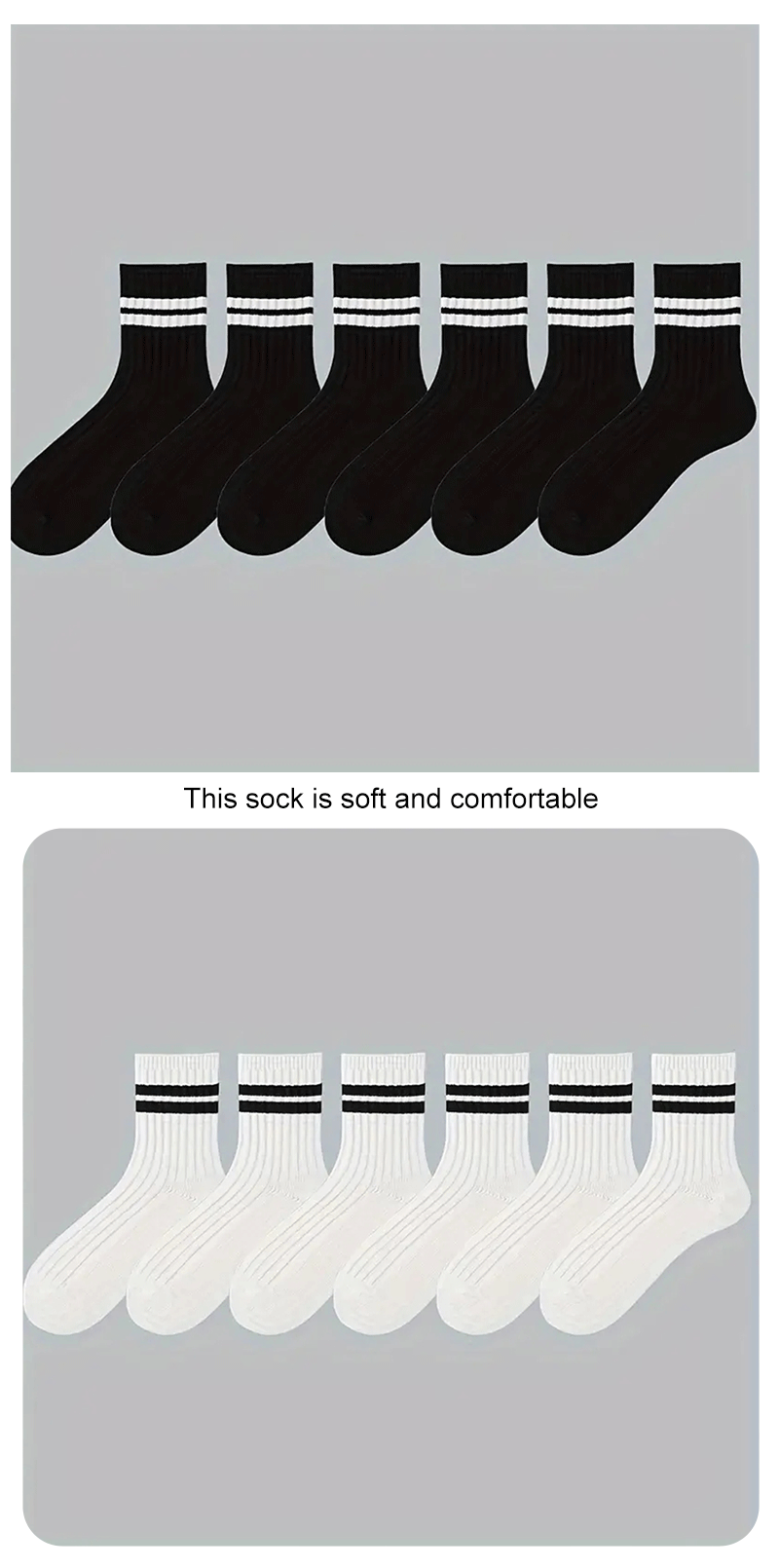 Premium Men's Striped Casual Socks Set ATHLEXES